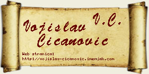 Vojislav Čičanović vizit kartica
